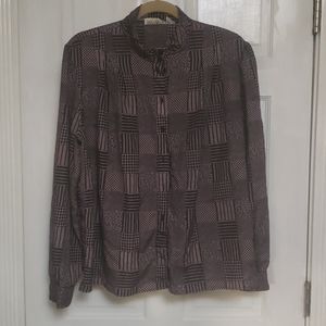 Classic Patterned Blouse Size L